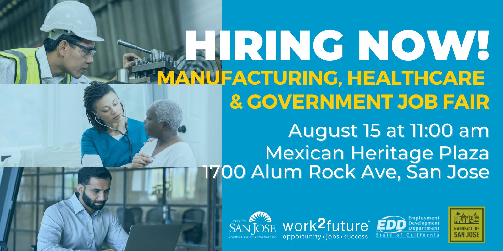 HIRING NOW! Manufacturing, Healthcare & Government Job Fair work2future